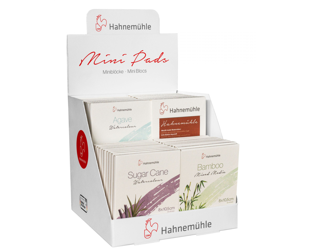 HAHNEMÜHLE Kartondisplay 16.5x17x28cm 10629008 für Miniblöcke, leer