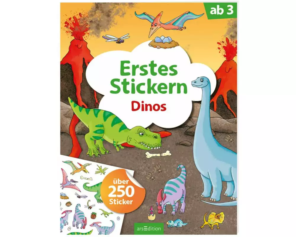 Erstes Stickern – Dinos