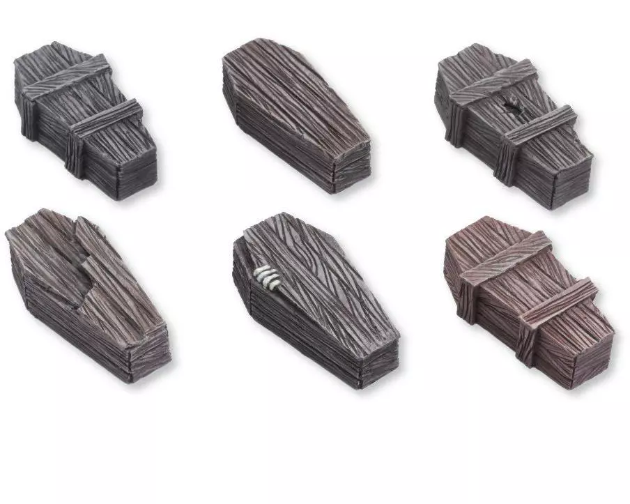 Tabletop Art Zubehör Wood Coffins – Set 2 6 Teile