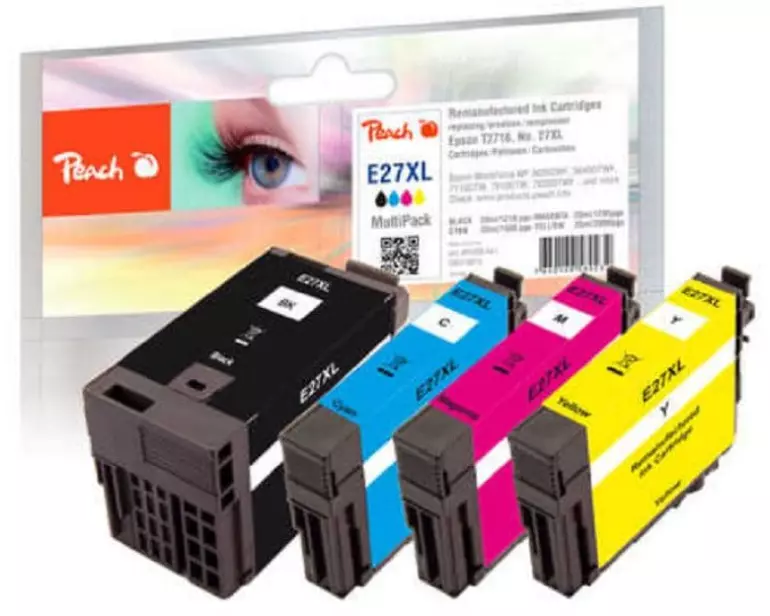 Peach Tinte Epson T2715, No 27XL BK, C, M, Y