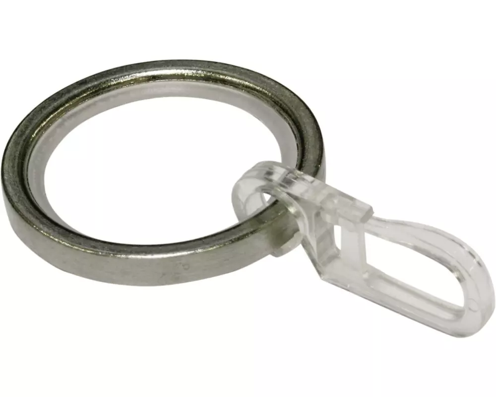 Gardinia Vorhangring mit Gleiteinlage Edelstahl, 10 Stück