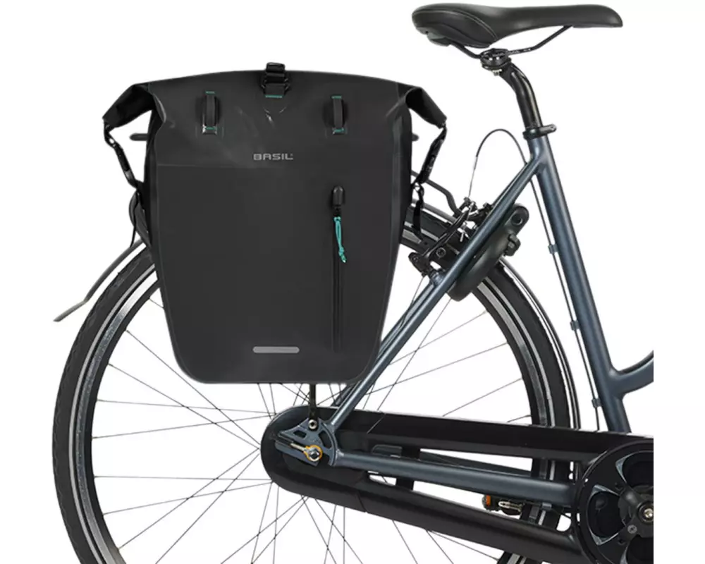 BASIL Gepäckträgertasche Rivo L, Tarpaulin MIK 25-31 l, schwarz