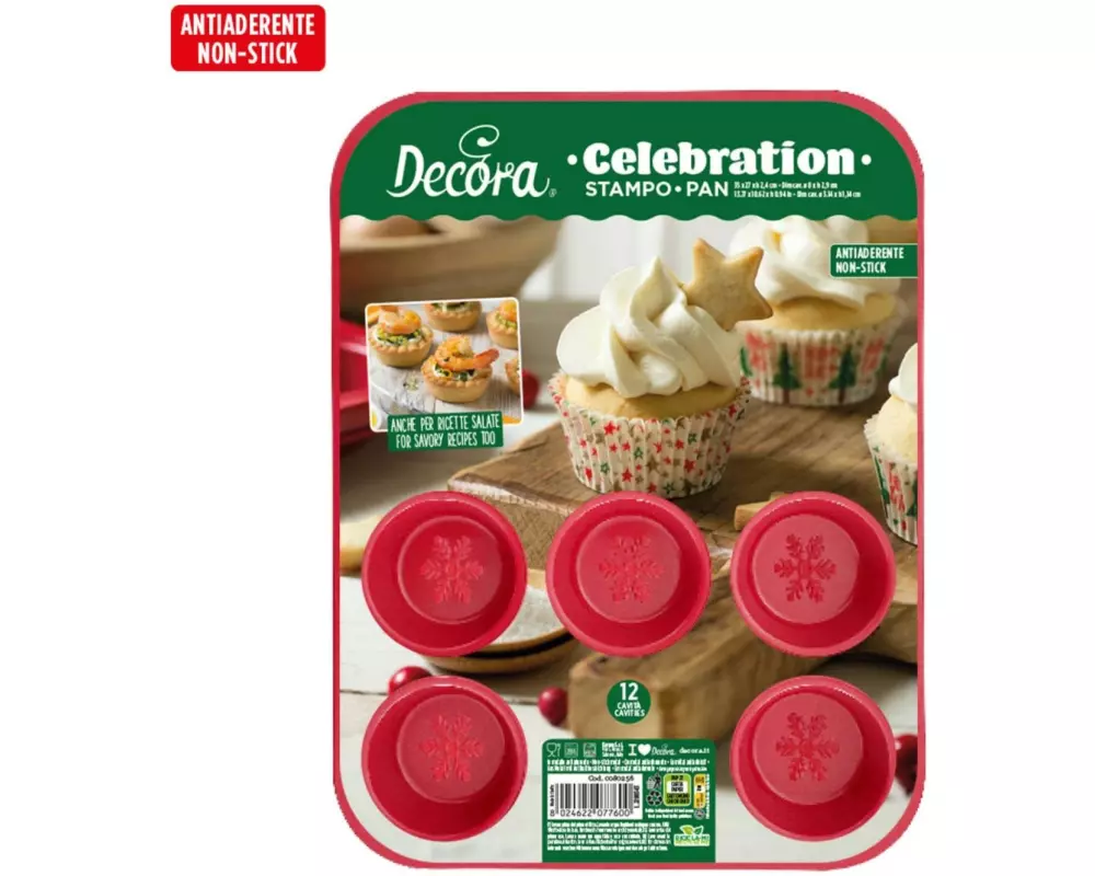 Decora Celebration 12er Antihaft Rot