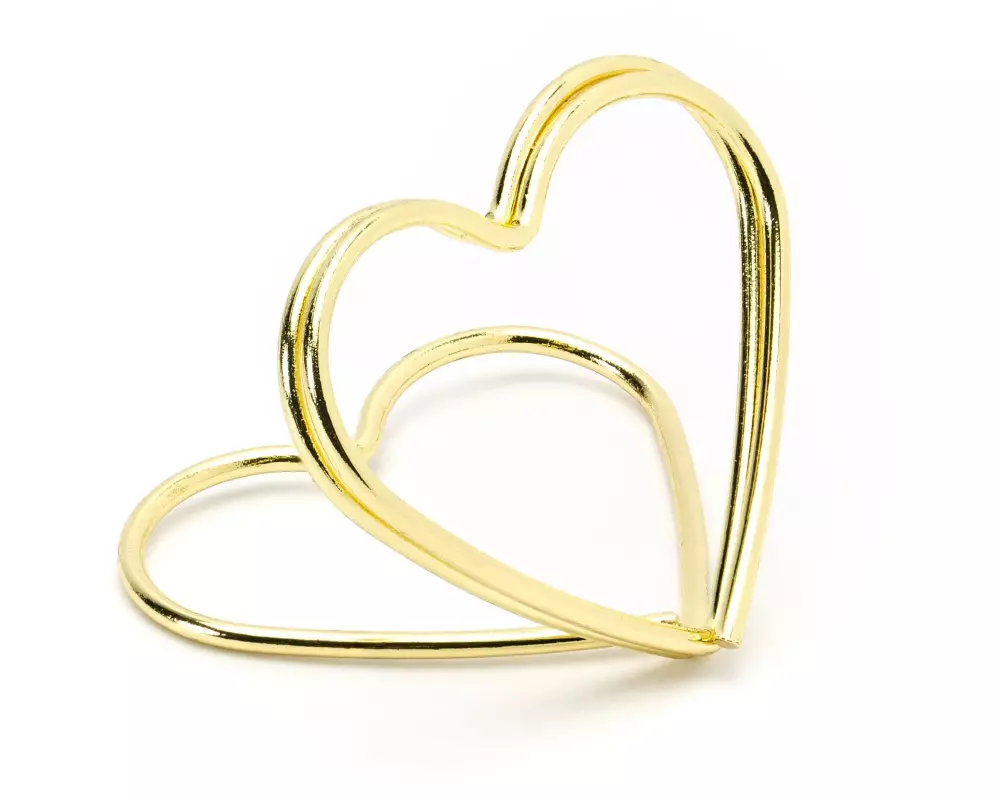 Partydeco Tischkarte Blumenkranz 2.5 cm, 10 Stück, Gold