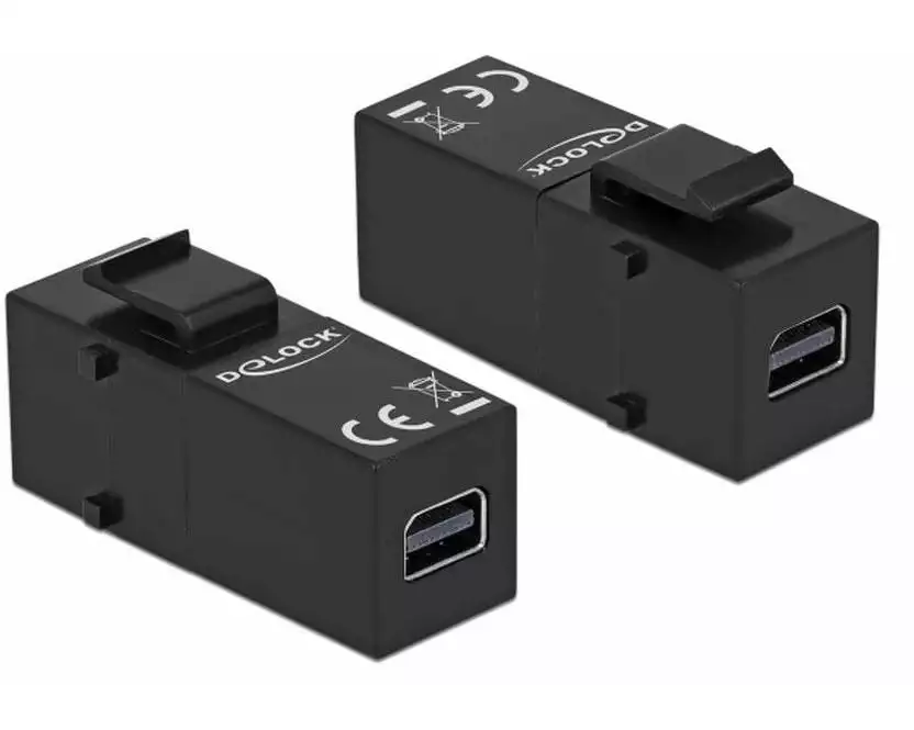 Delock Keystone-Modul Mini-Displayport – Mini-Displayport Schwarz
