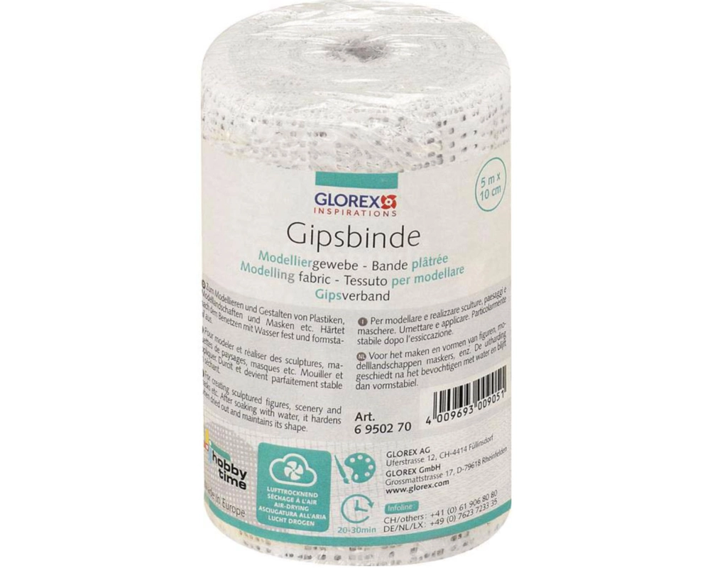 GLOREX Gipsbinde 10cmx5m 6950270 Modelliergewebe