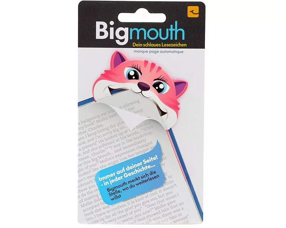 Bigmouth Katze - Dein schlaues Lesezeichen - Mit Magnet