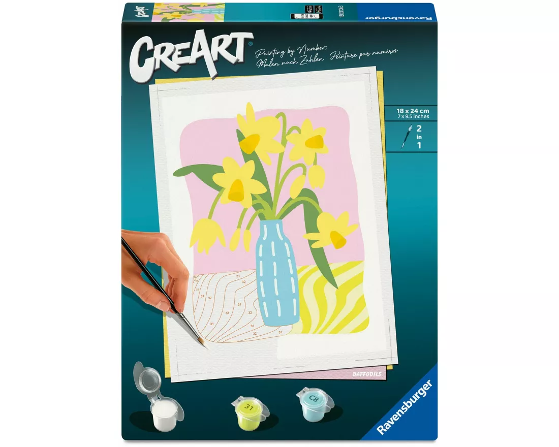 CreArt, Malen nach Zahlen Adults Trend - Narzissen