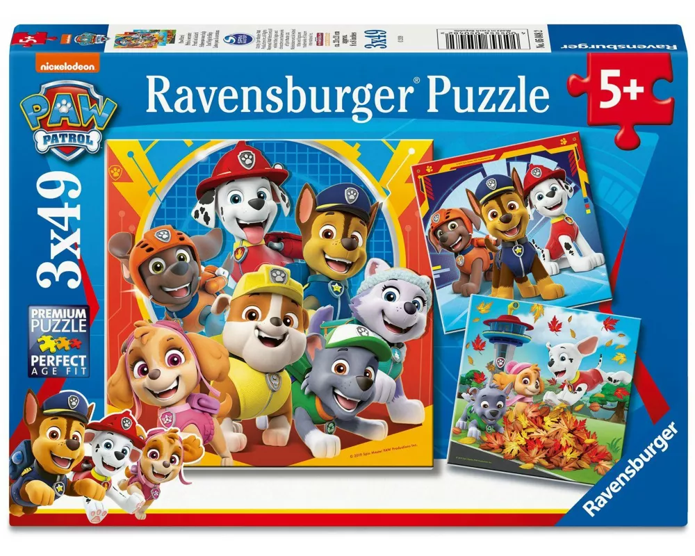 Kinderpuzzle 3x49 Teile - Paw Patrol