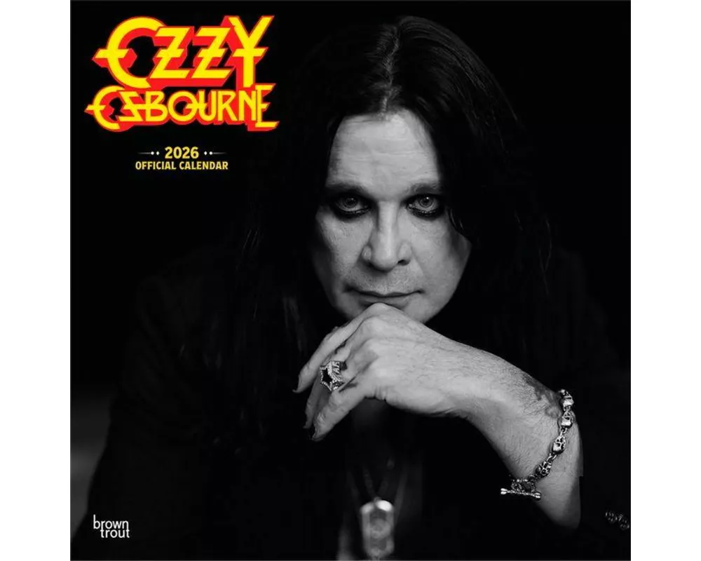 Ozzy Osbourne Official 2026 12 X 24 Inch (Hanging) Monthly Square Wall Calendar