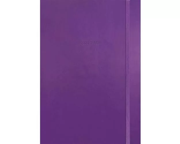 Purple Soft Touch A5 Diary 2026