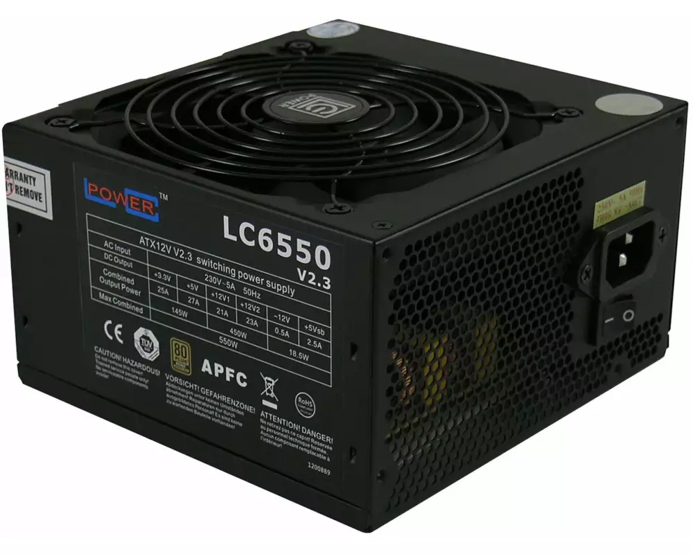 LC-Power Netzteil LC6550 V2.3 Super Silent 550 W