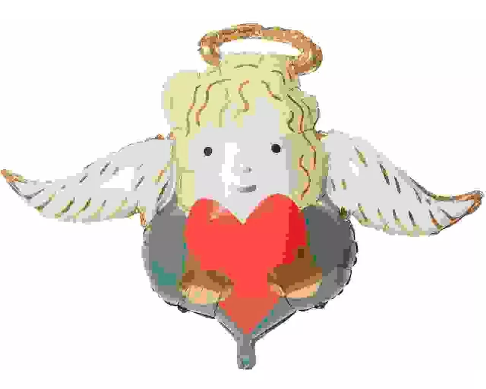 Folienballon Engel mit Herz