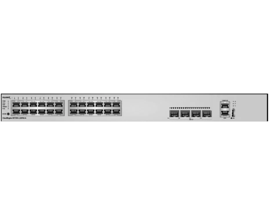 HUAWEI S5735-L24P4X-A 24x10/100/1000BASE-T ports 4x10GE SFP+ ports PoE+ AC power