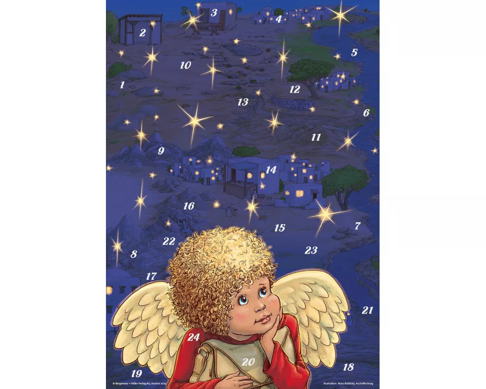 Gloria und die himmlische Tasche. Fensterbild-Adventskalender