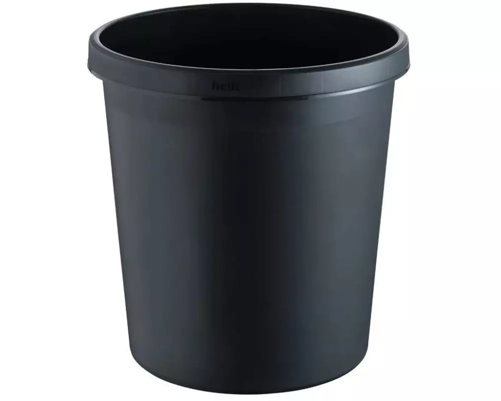 Helit Papierkorb 18 l, Schwarz