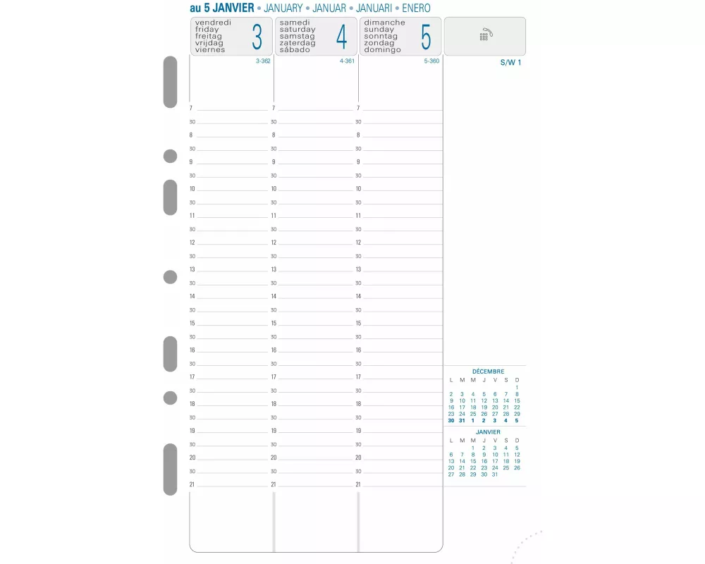 Kalender 1 Woche 2 Seiten senkrecht 2026
