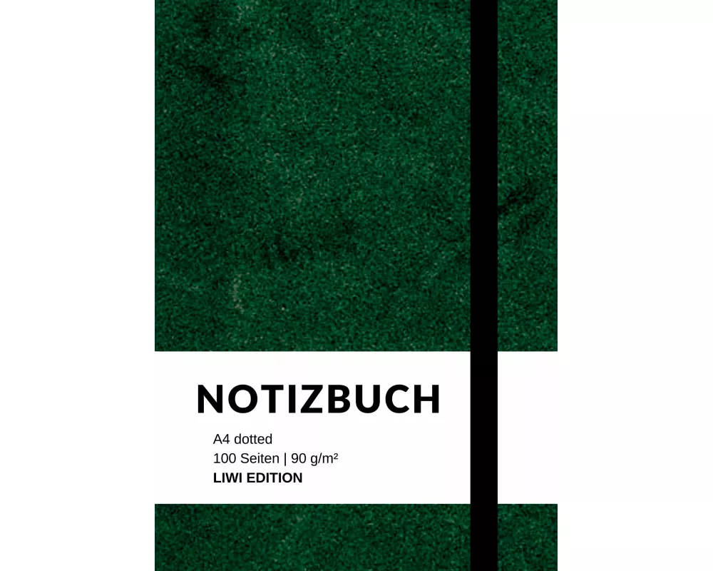 Notizbuch A4 dotted - 100 Seiten Soft Cover - grün - FSC Papier