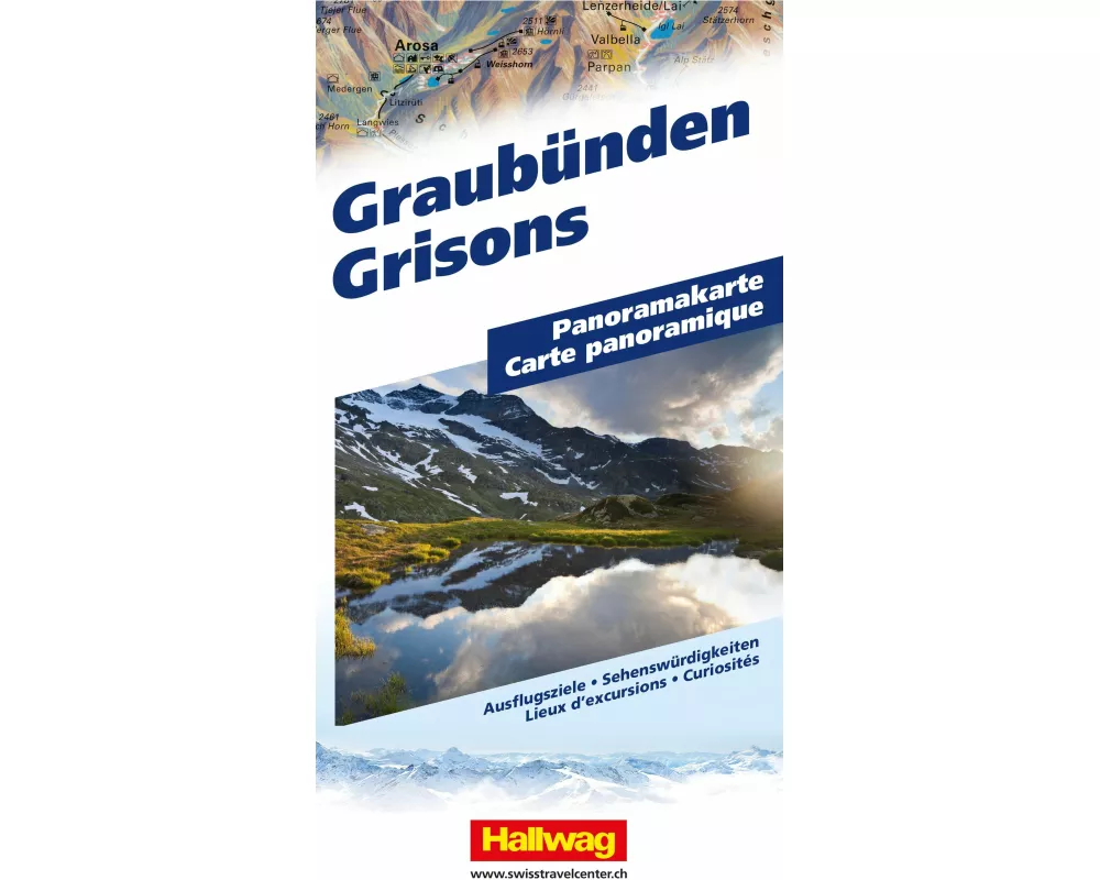 Hallwag Panoramakarte Graubünden