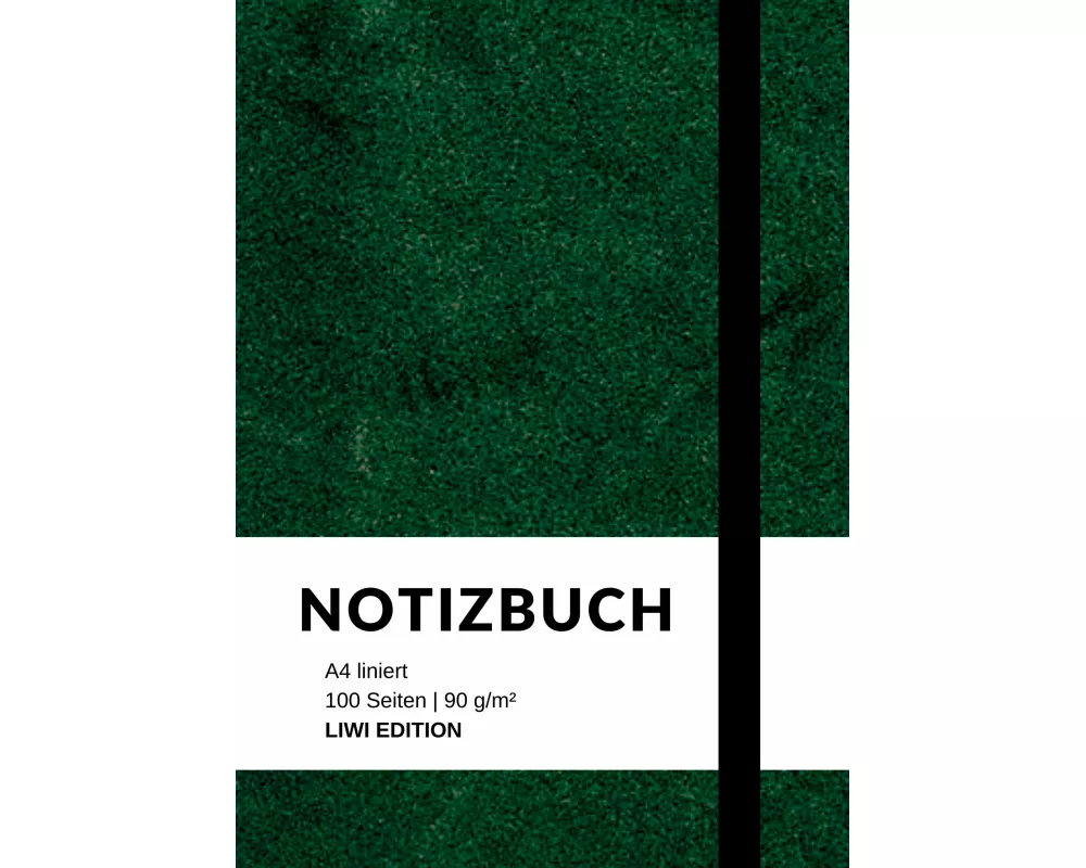 Notizbuch A4 liniert grün - 100 Seiten Soft Cover - FSC Papier