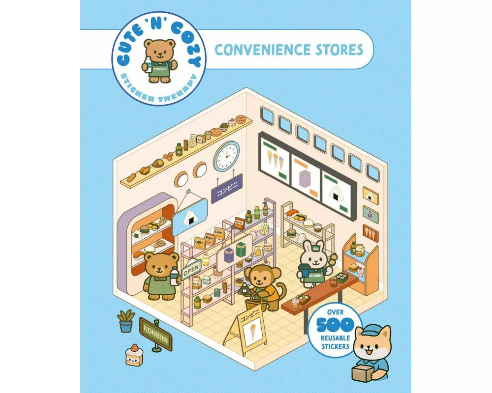 Cute 'n' Cozy Sticker Therapy: Convenience Stores