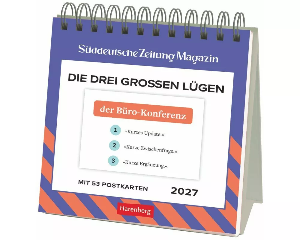Die drei großen Lügen Premium-Postkartenkalender 2027 - 53 Postkarten mit amüsanten Alltagslügen