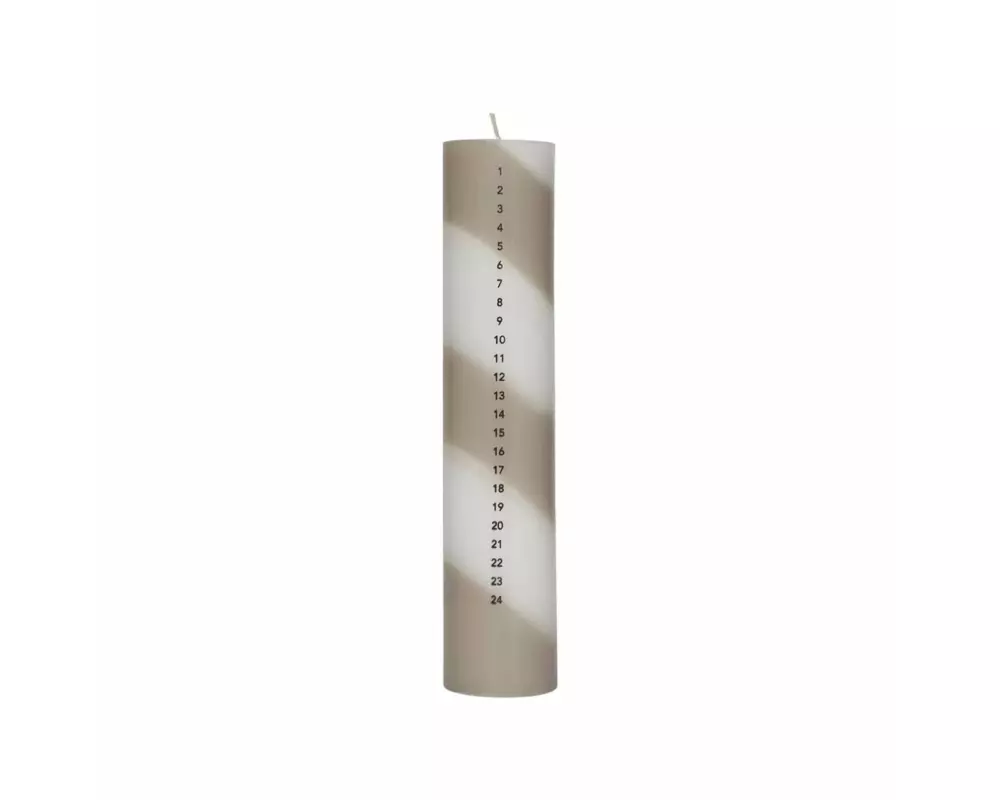 OYOY Weihnachtskerze Beige/Weiss