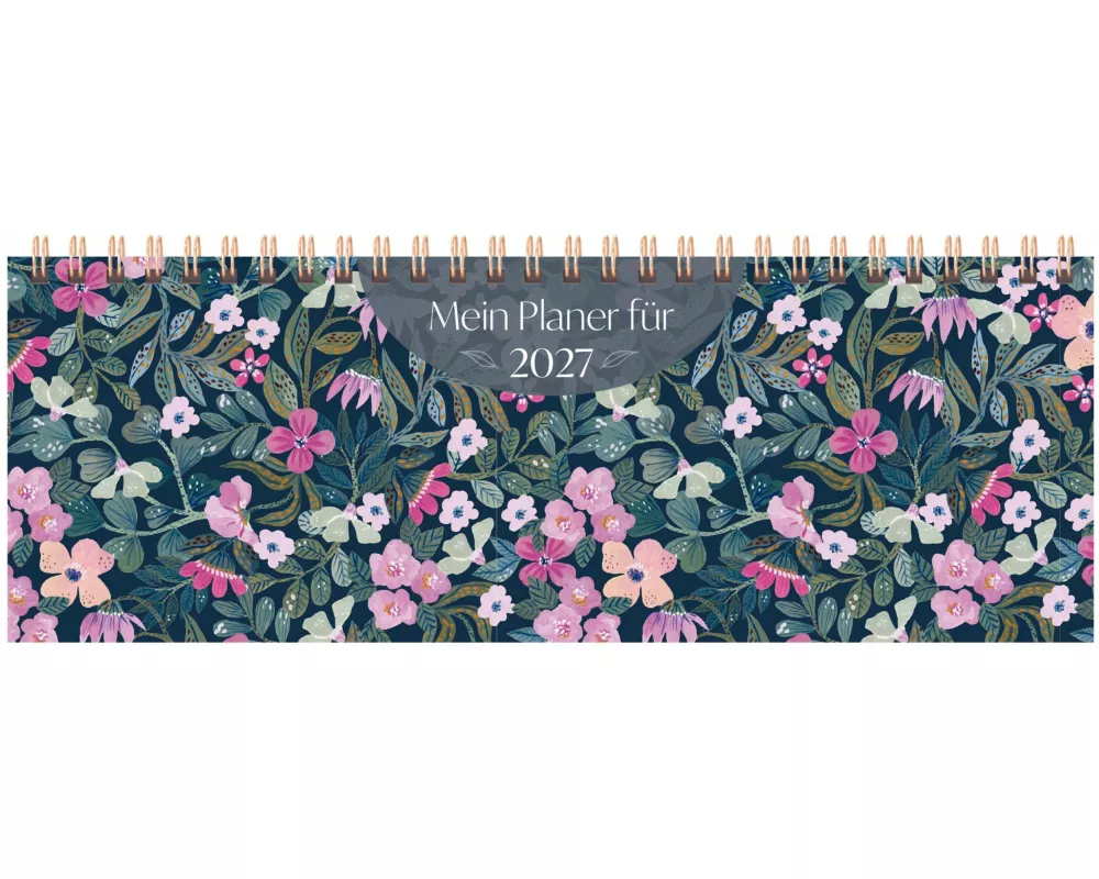 Tischquerkalender Purpur-Blüten 2027