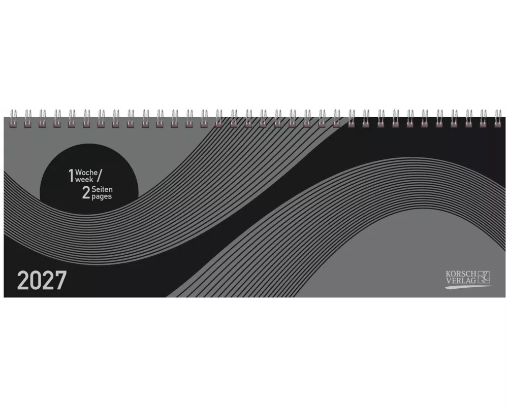 Tischkalender quer Professional Colourlux 2027 schwarz