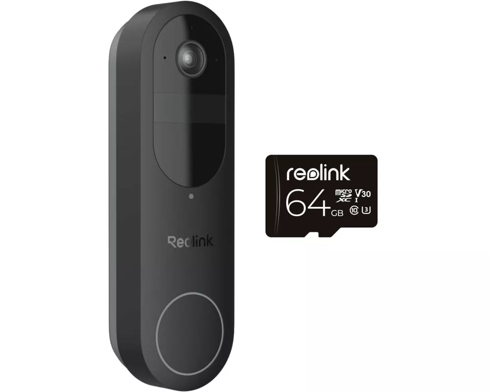 Reolink IP Türstation D340B 2K+ Battery Doorbell Chime + 64 GB SD