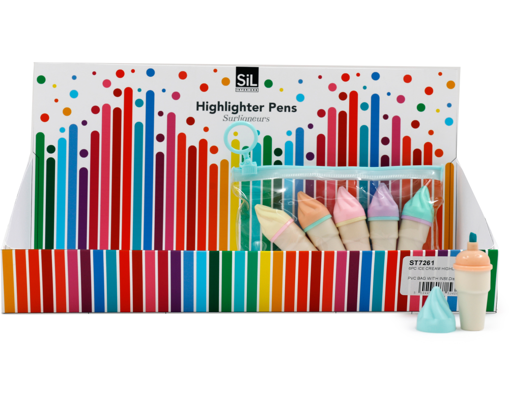 ROOST Leuchtmarker Ice Cream ST7261 5 Stück, assortiert