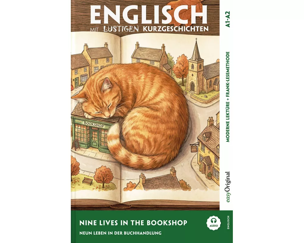 Englisch lernen mit lustigen Kurzgeschichten (A1-A2) - Nine Lives in the Bookshop (+ Audio-Online)