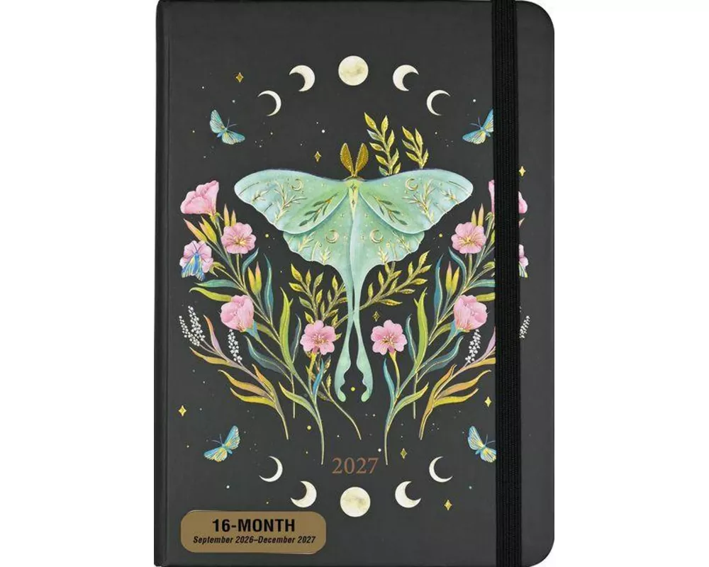 2027 Luna Moth Weekly Planner (16 Months, Sept 2026 to Dec 2027)