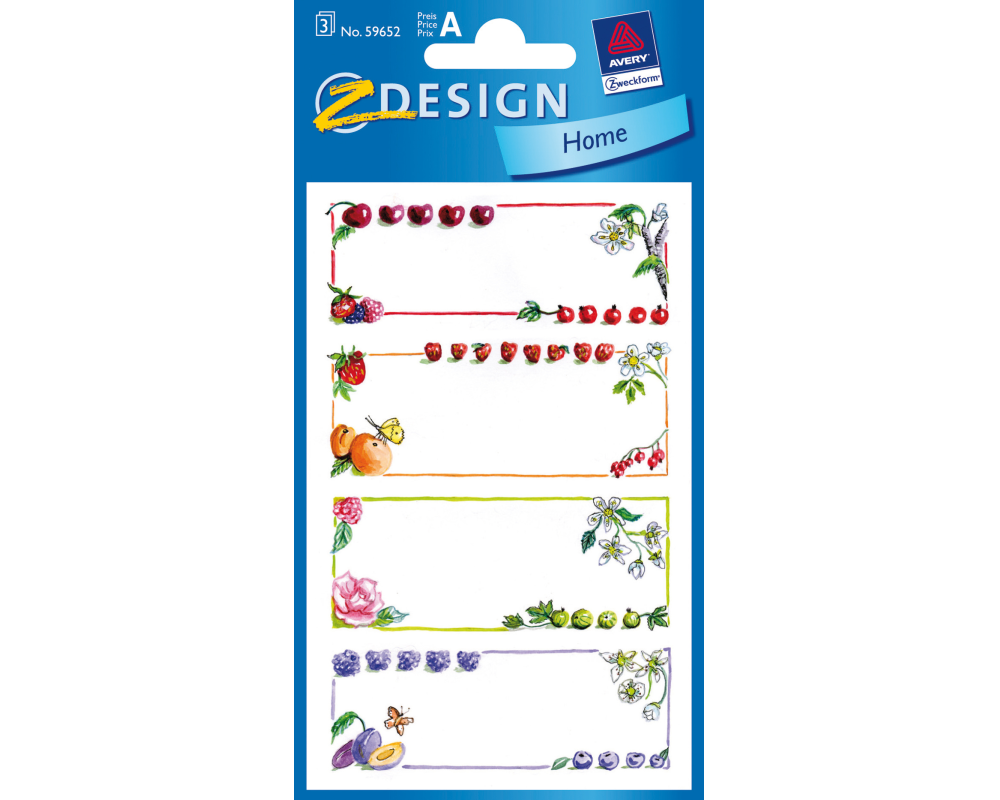 Z-DESIGN Sticker Home 59652 Früchte 3 Stück