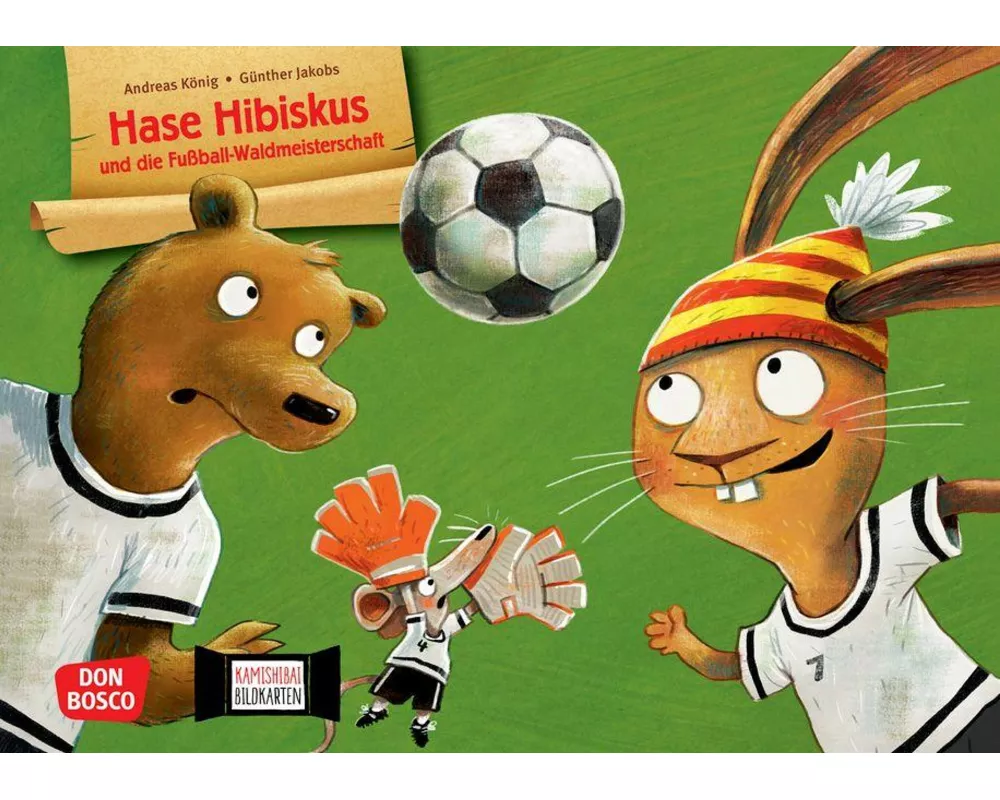 Hase Hibiskus und die Fußball-Waldmeisterschaft. Kamishibai Bildkartenset