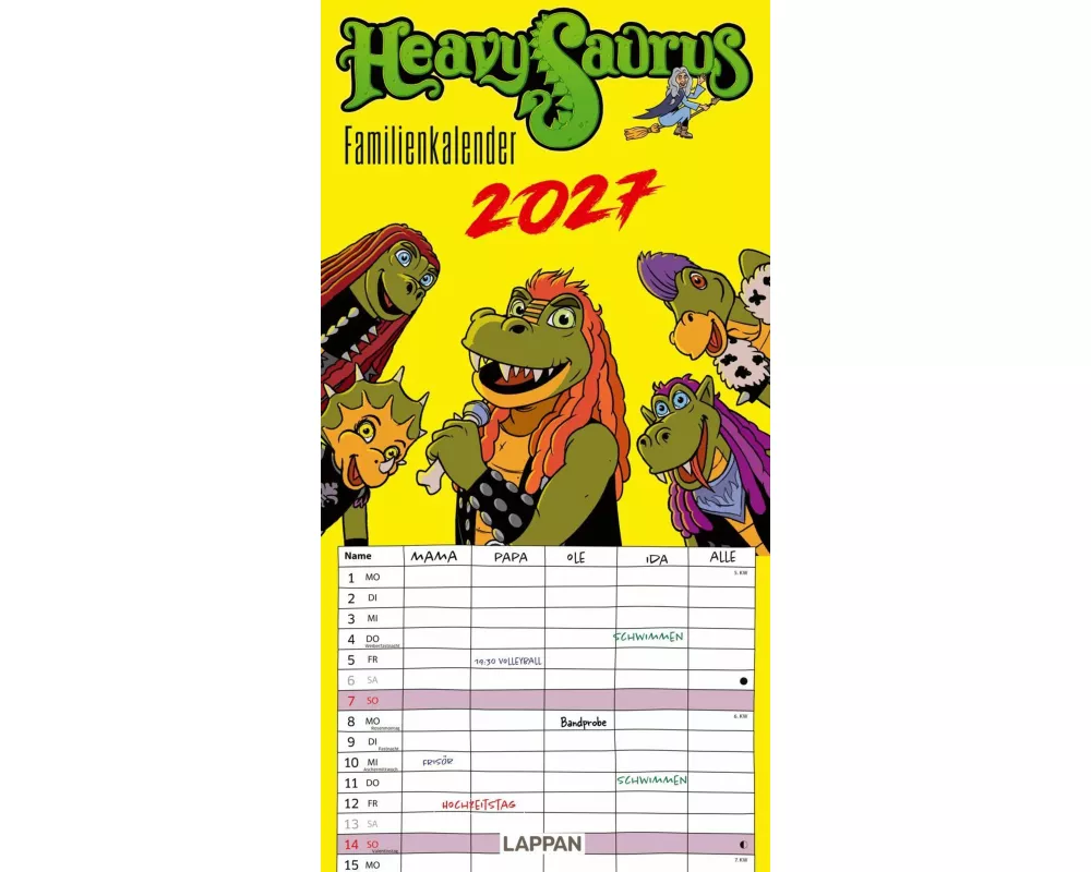HeavySaurus Familienkalender 2027