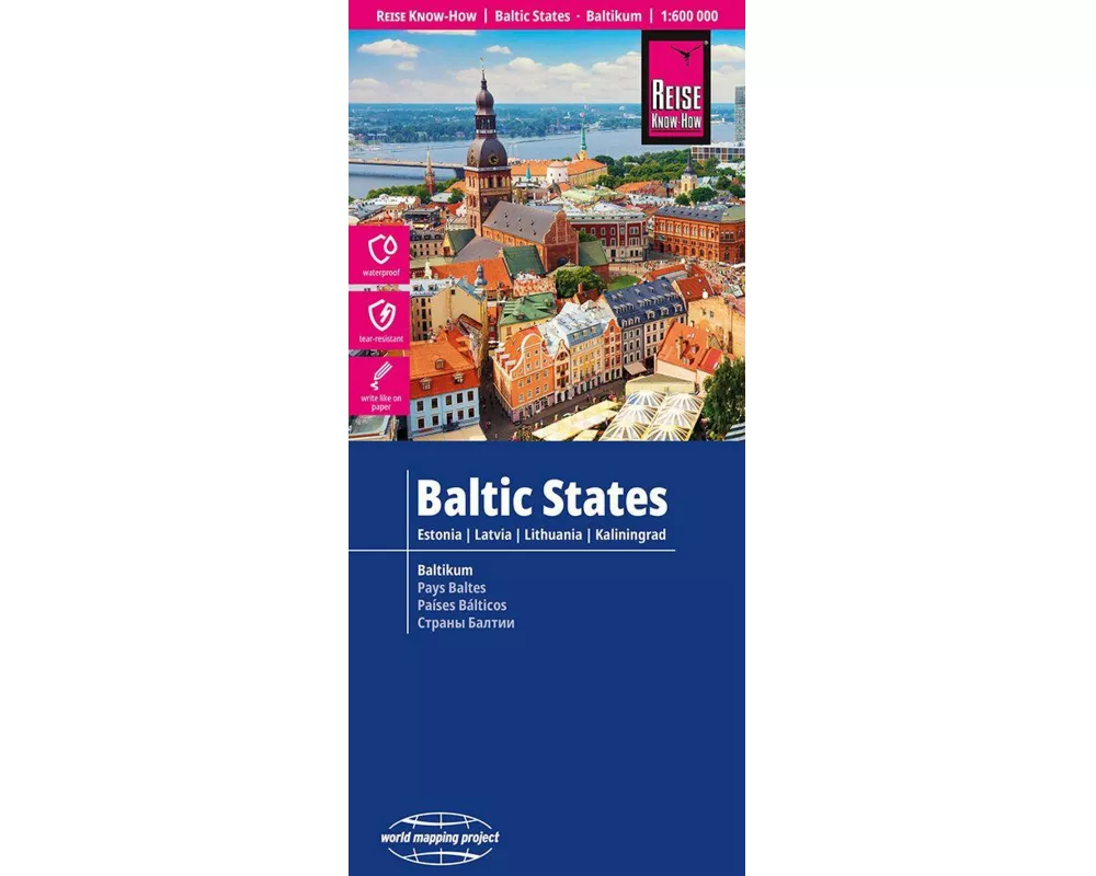 Reise Know-How Landkarte Baltikum | Baltic States (1:600.000): Estland, Lettland, Litauen und Region Kaliningrad