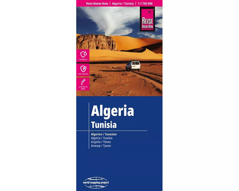 Reise Know-How Landkarte Algerien, Tunesien | Algeria, Tunisia (1:1.700.000)