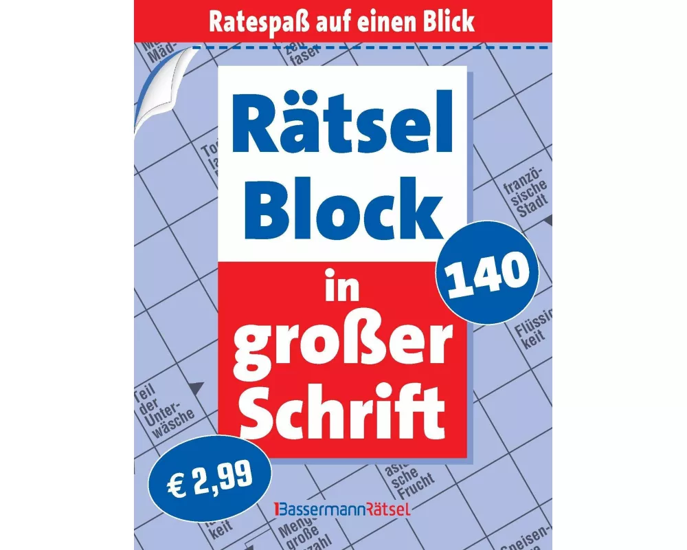 Rätselblock in großer Schrift 140 (5 Exemplare à 2,99 €)