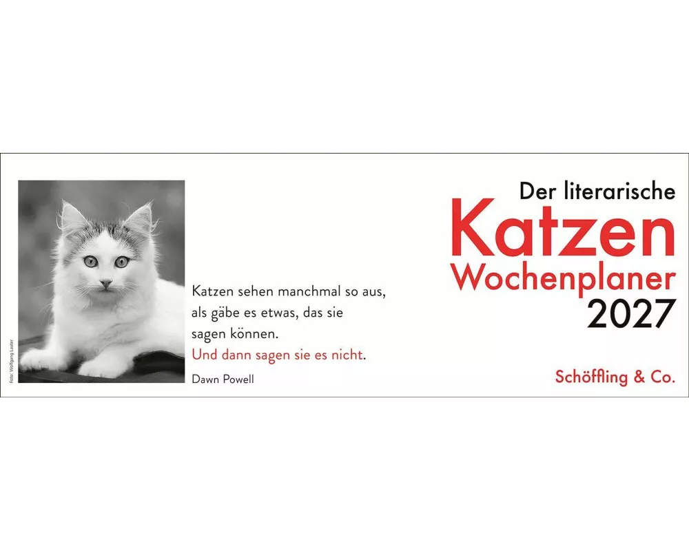 Der literarische Katzen Wochenplaner 2027