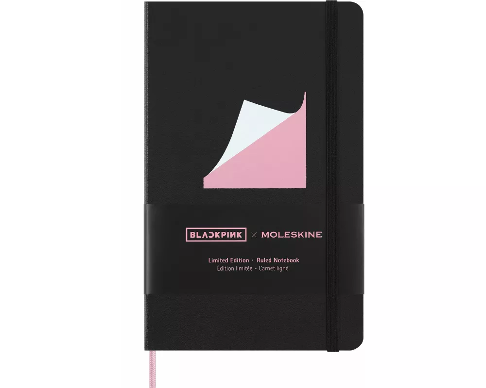 Moleskine X Blackpink Notizbuch L/A5, Liniert, Schwarz