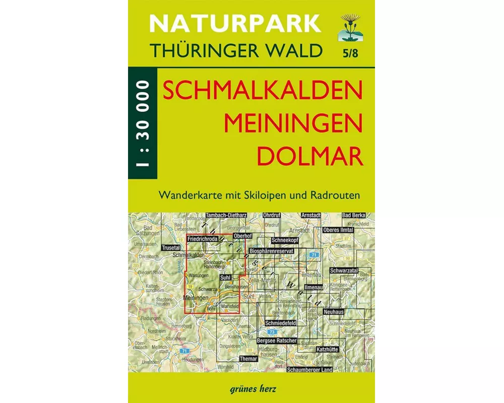 Wanderkarte Schmalkalden, Meinigen, Dolmar