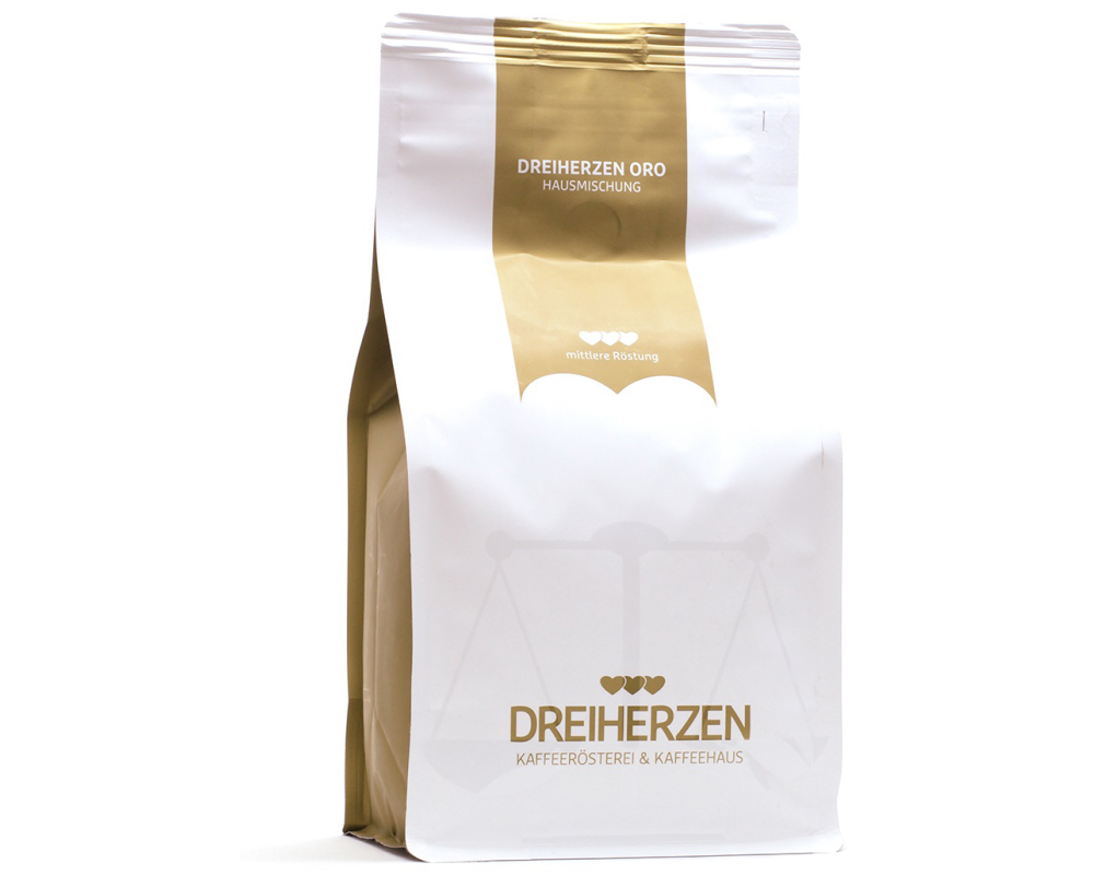 DREIHERZEN Bohnenkaffee 1kg 10001 Oro