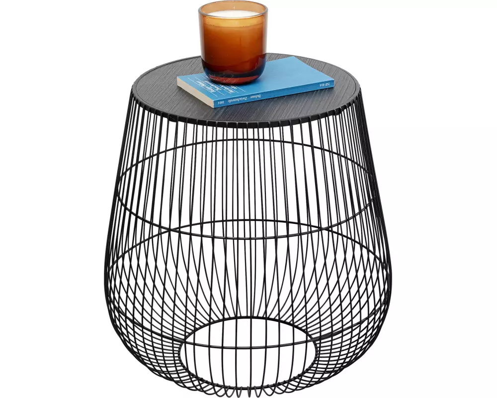 Kare Beistelltisch Beam 40 cm, Schwarz