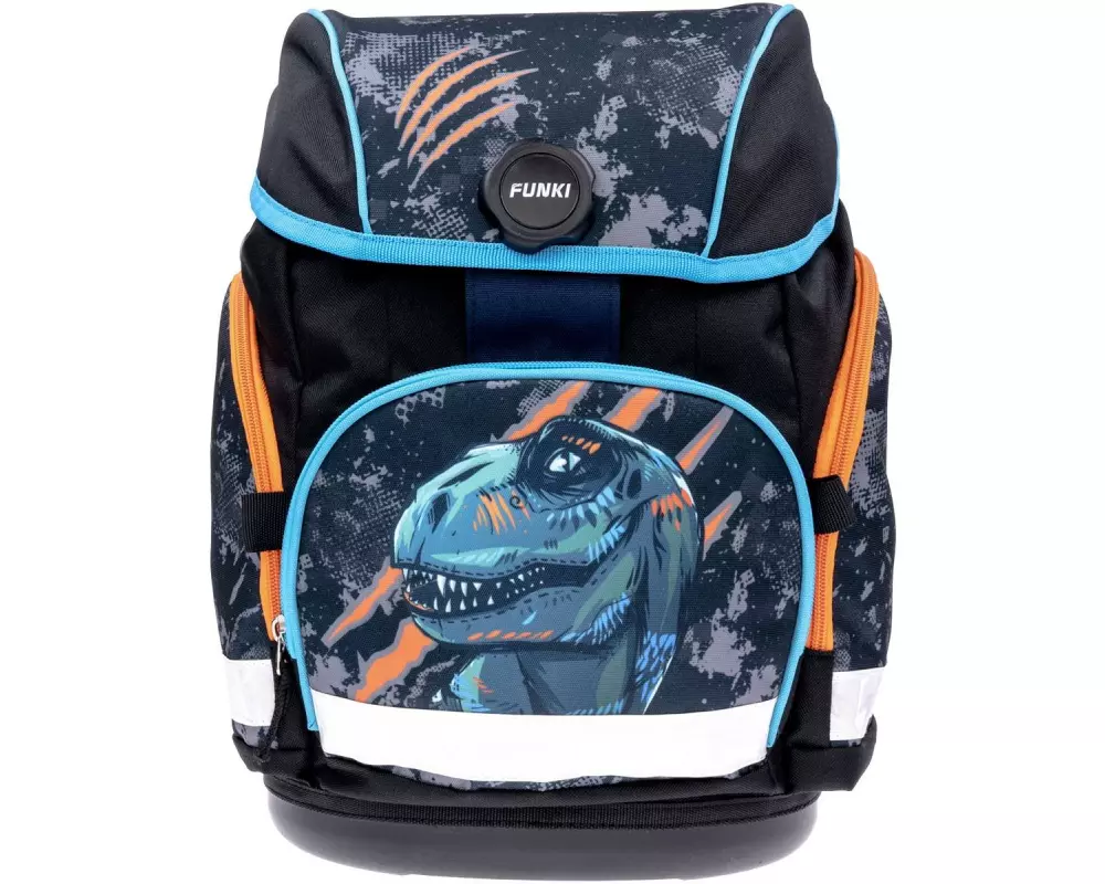 Funki Schulthek-Set Joy-Bag Blue Dinosaur, 4-teilig