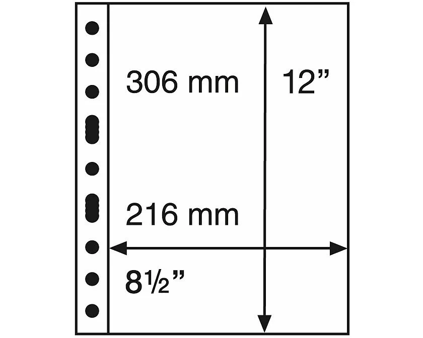 Grande Kunststoffhüllen mit einer Einteilung, glasklar, 5er Pack