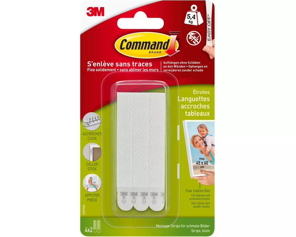Command Command Bilderaufhängestreifen 5.4 kg, Weiss
