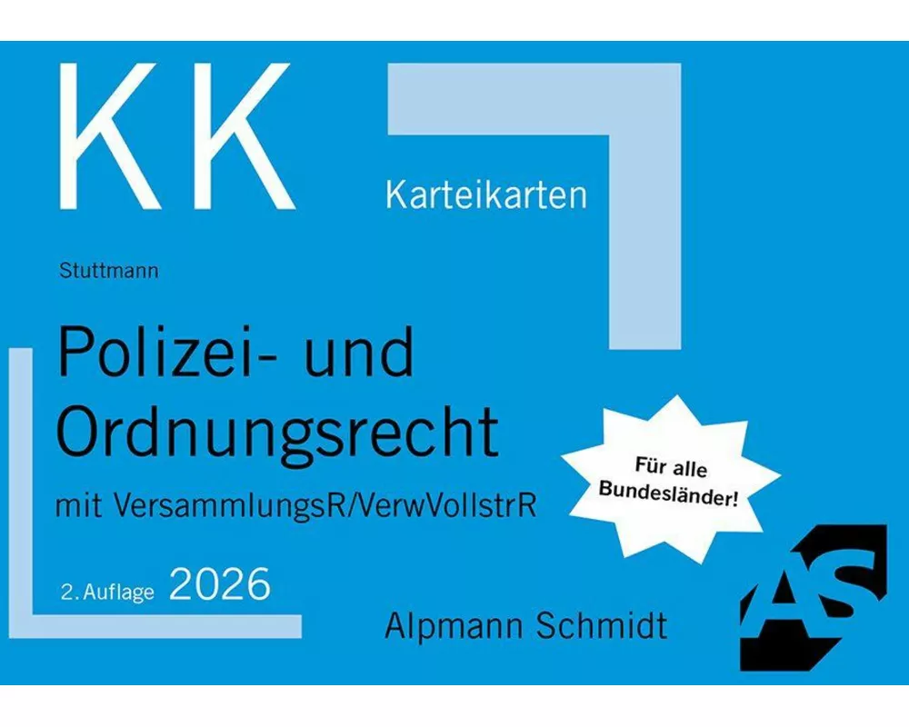 Karteikarten Polizei- und Ordnungsrecht