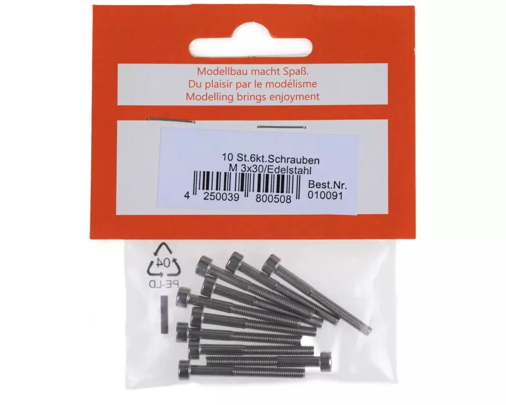 OEM Zylinderkopfschrauben M3x30 mm Edelstahl