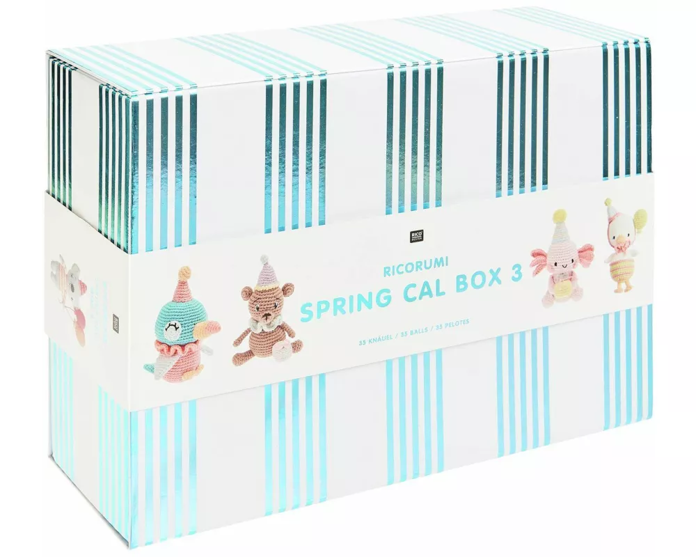 Ricorumi Spring CAL Kit III - Birthday Party, 27x Ricorumi, 3x Twinkly Twinkly, 2x Nilli Nilli, 2x Neon, 1x Lamé